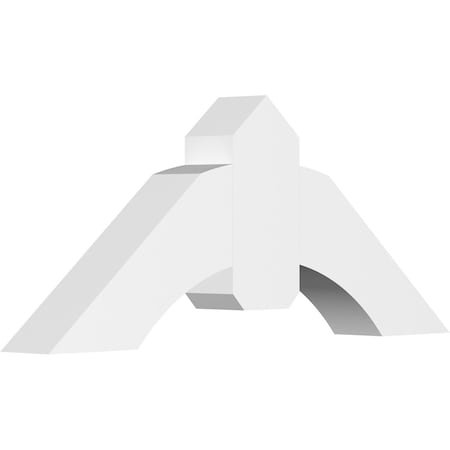 Ekena Millwork Archdale Architectural Grade PVC Gable Bracket, 36"W x 15"H x 4"D x 6"F, 10/12 Pitch GBP036X15X0406ARC00